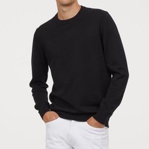 h&m | men's black crewneck sweater
